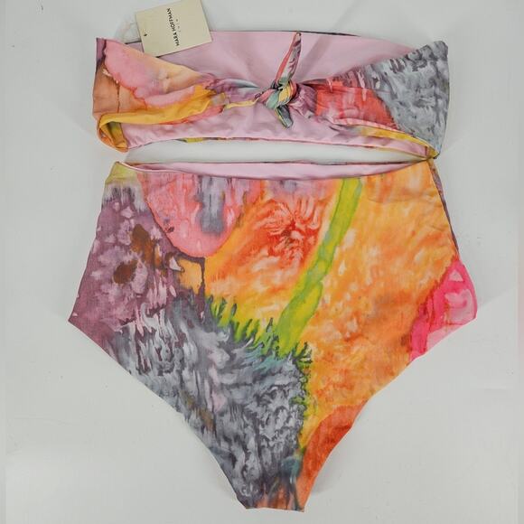 Mara Hoffman Tie Dye Lydia Abigail Strapless High Waist Bikini Swimsuit S - Picture 8 of 8